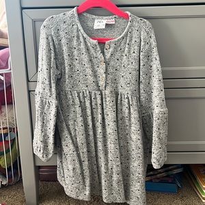 Zara girls polka dot cotton dress